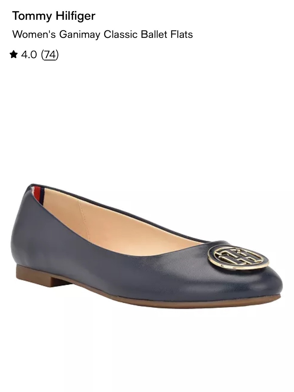 NWOT Tommy Hilfiger Signature Medallion “Ganimay” Ballet Flats Size 7